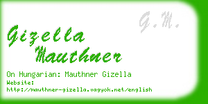 gizella mauthner business card